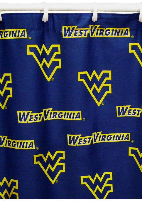 College Covers NCAA West Virginia Mountaineers Printed Shower