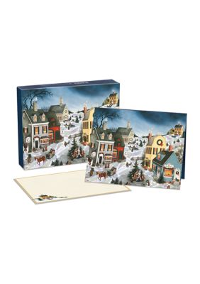 Lang Set of 18 Caroling in the Village Boxed Christmas Cards | belk