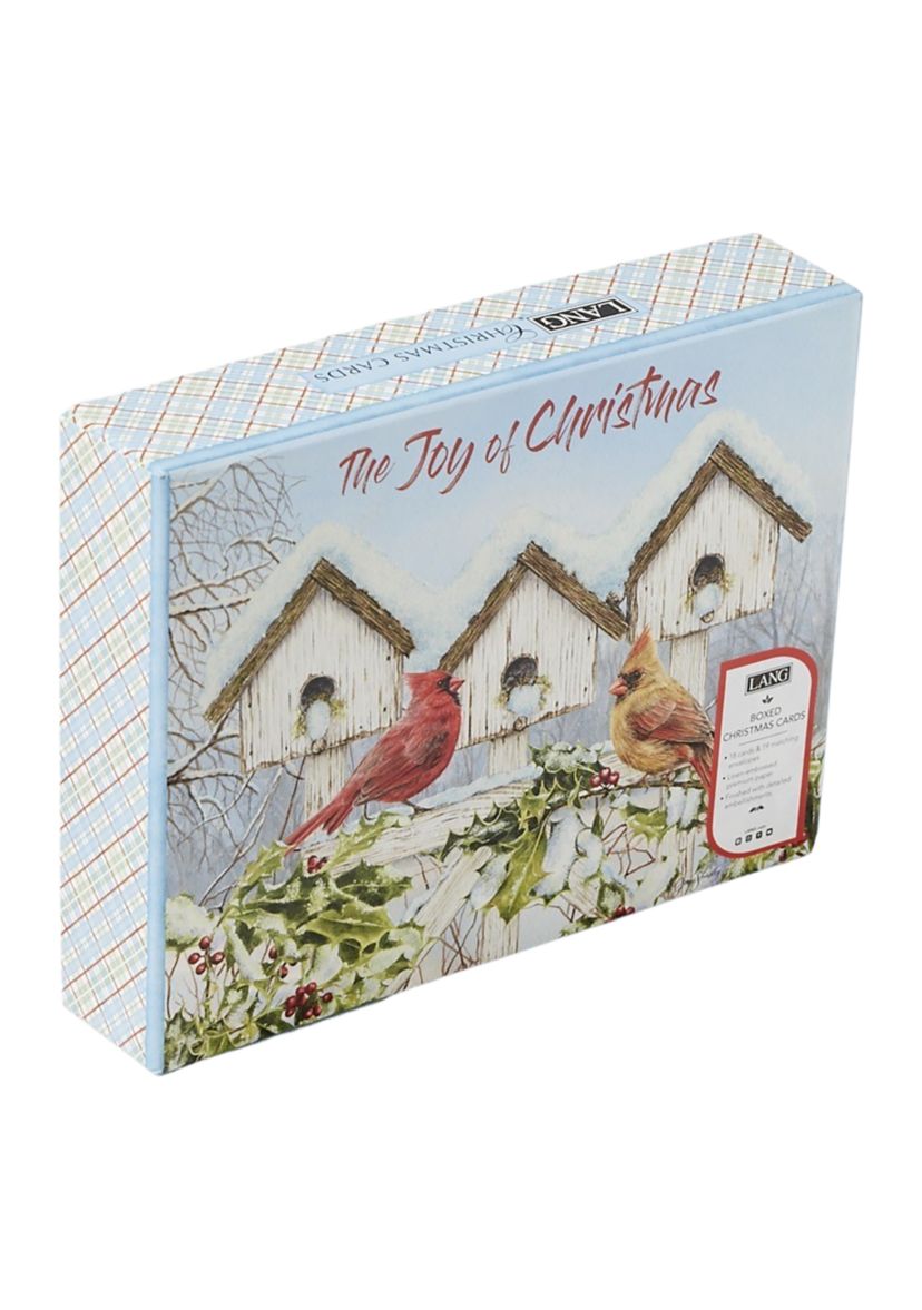 Cardinal Birdhouse Christmas Cards - Set of 18