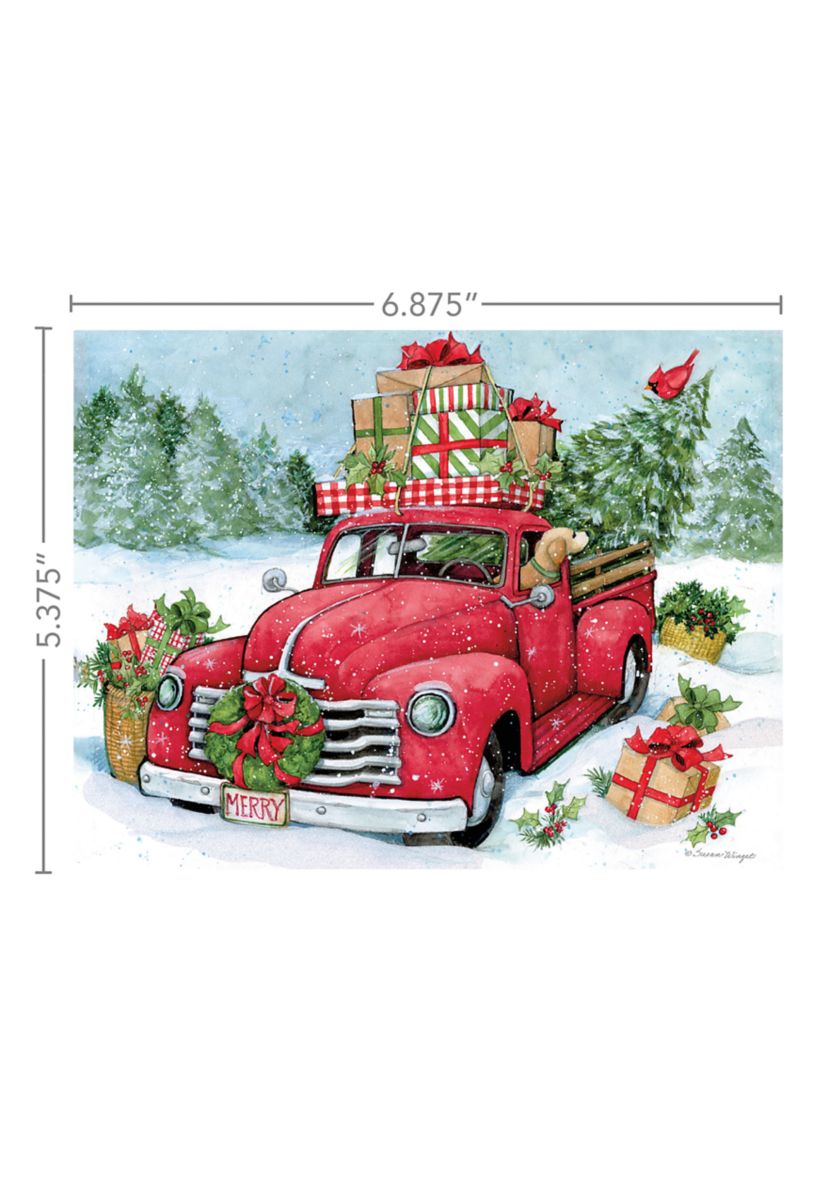 Christmas Truck Paper Stock Boxed Cards