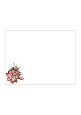 Poinsettia Cardinal Boxed Christmas Cards - Set of 18