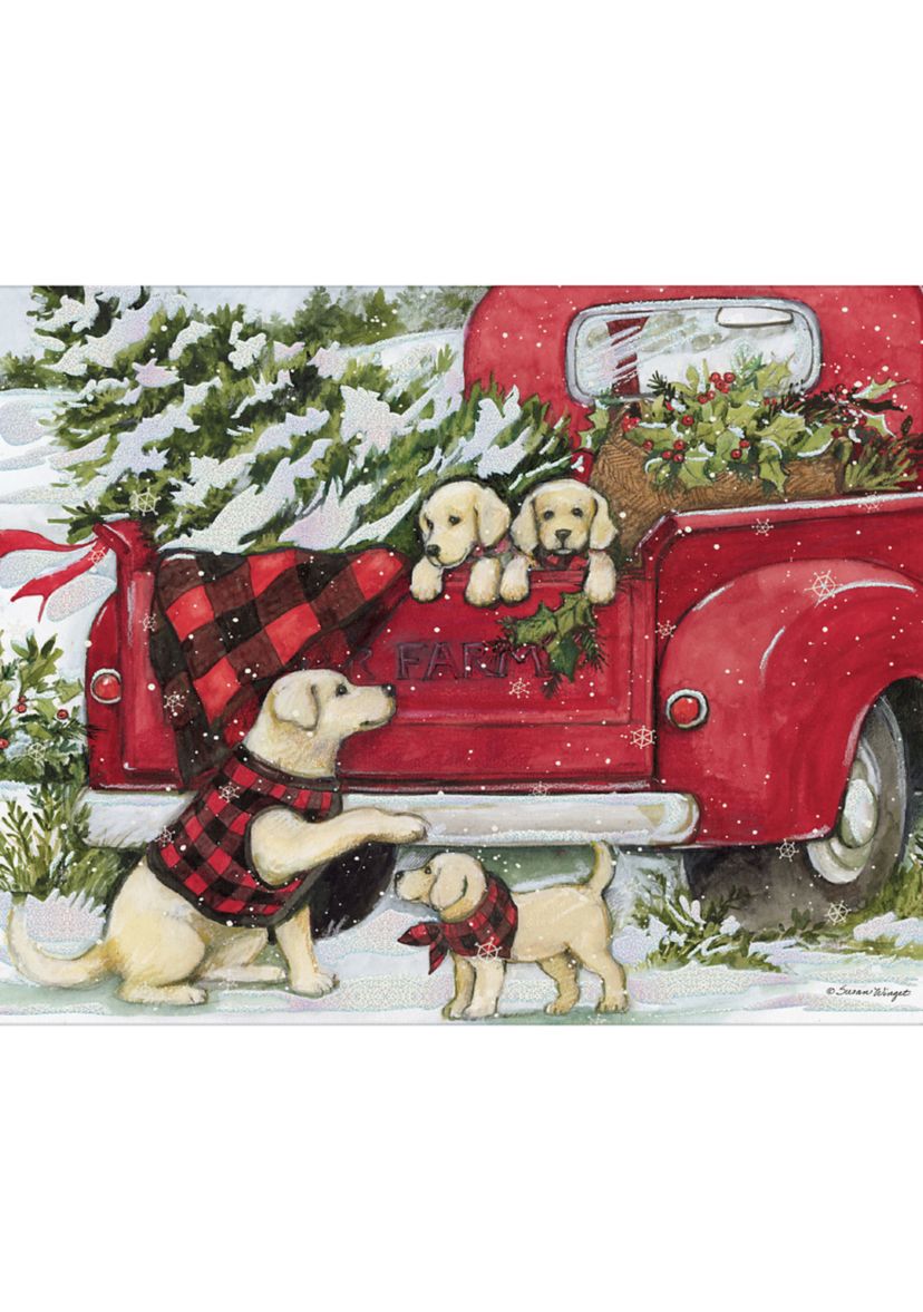 Puppies and Presents Assorted Boxed Christmas Cards