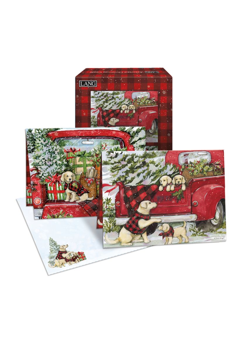 Puppies and Presents Assorted Boxed Christmas Cards