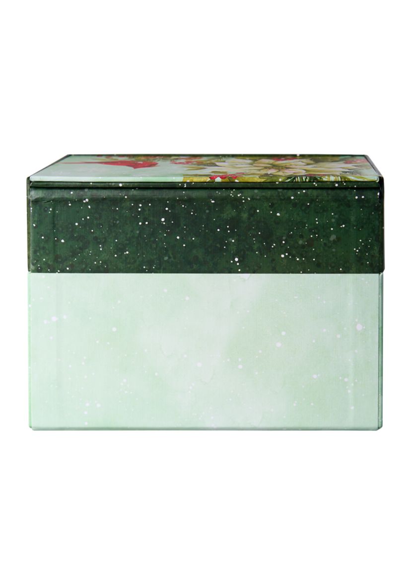Poinsettia Cardinal Recipe Box