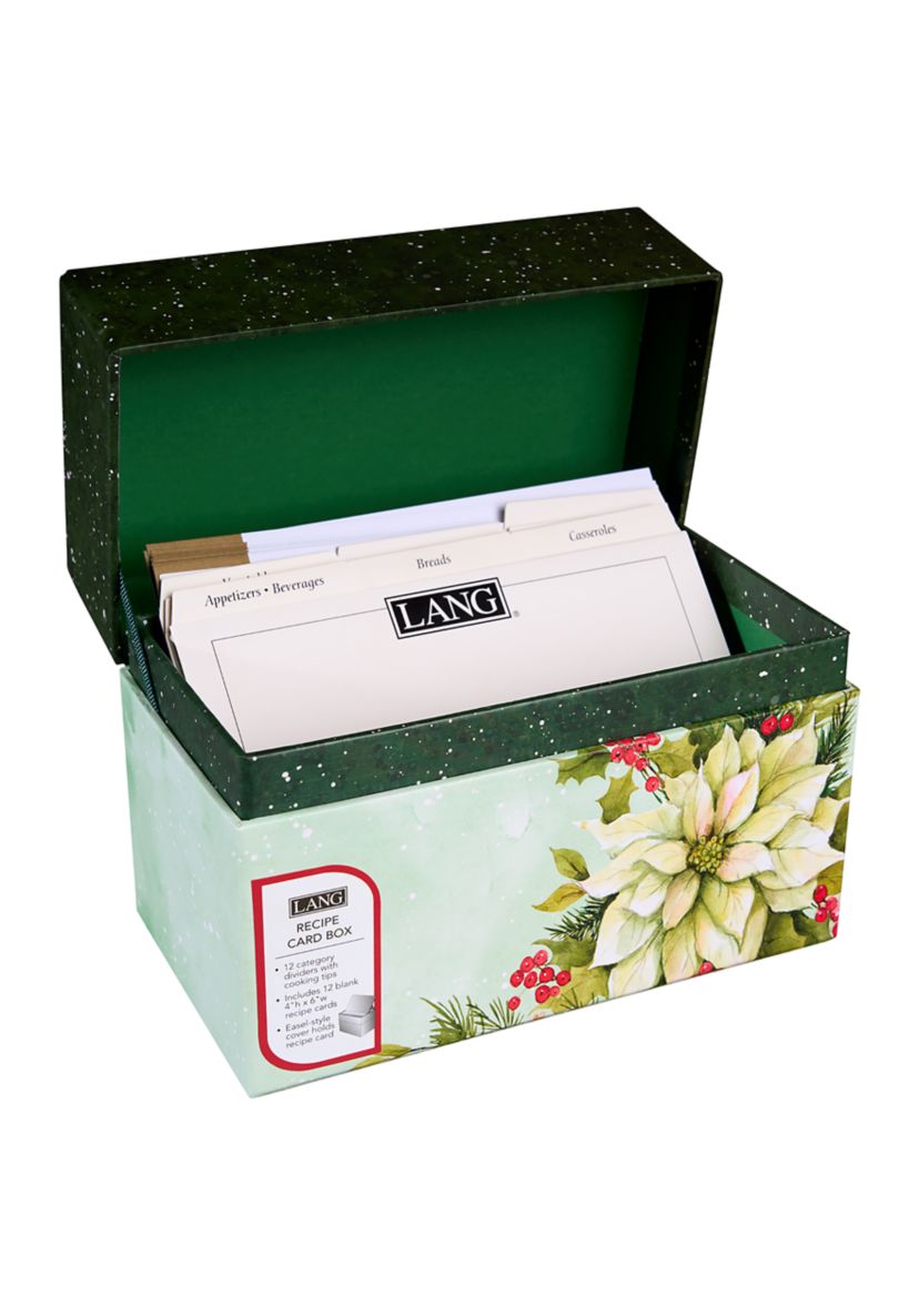 Poinsettia Cardinal Recipe Box