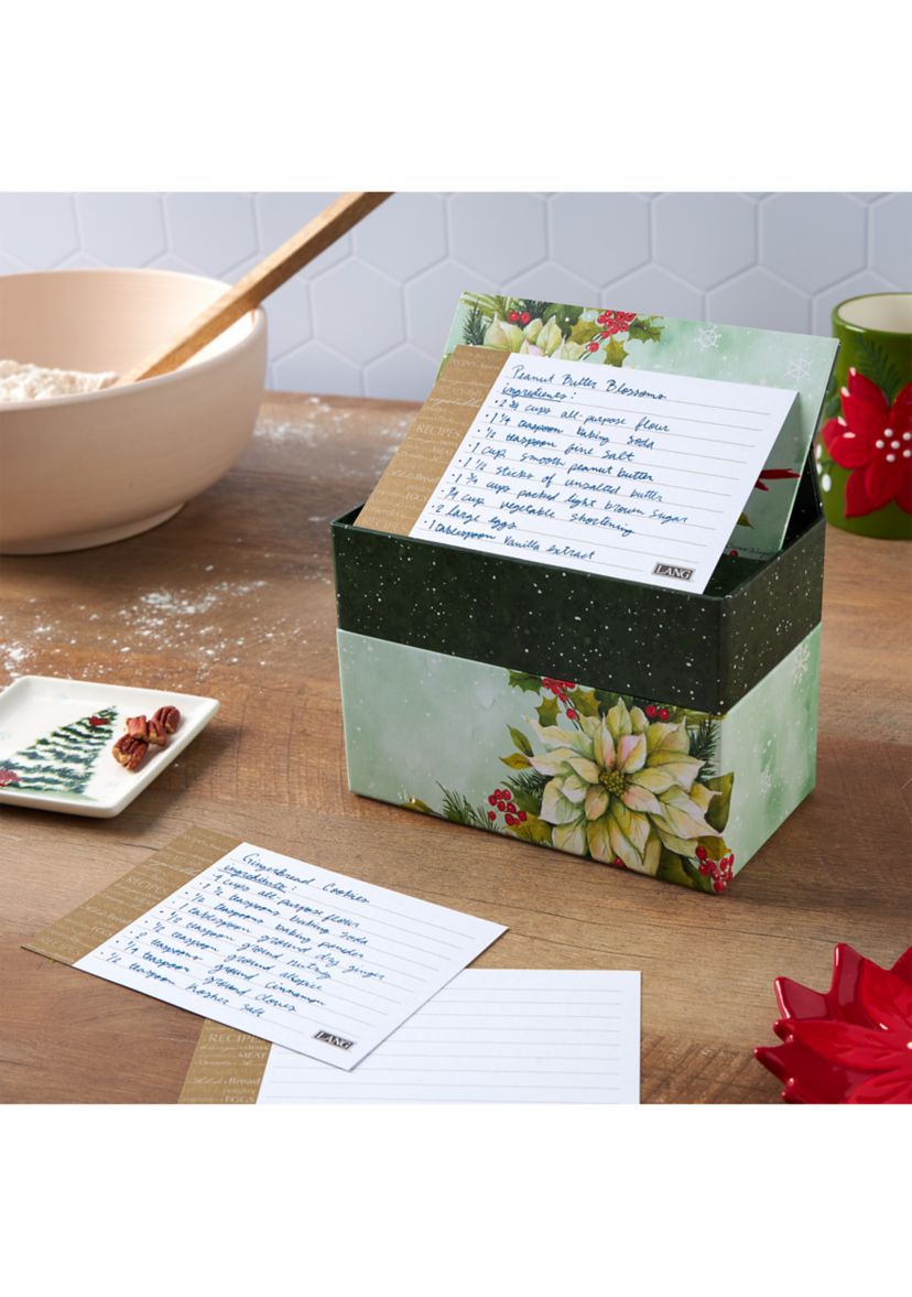 Poinsettia Cardinal Recipe Box