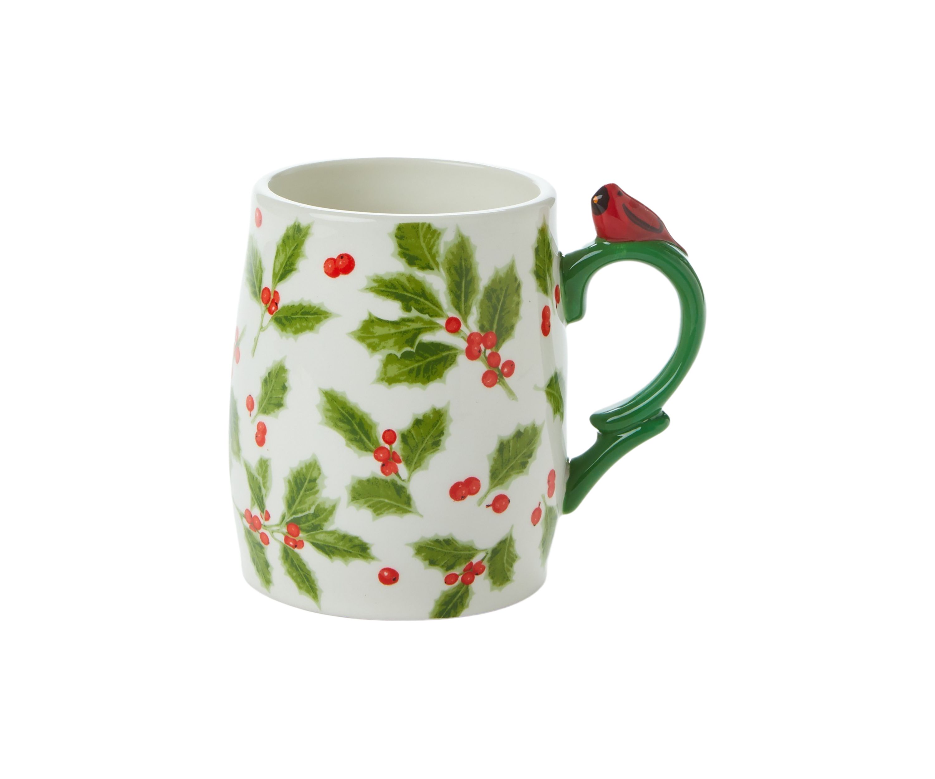 Berry Leaves Cardinal Coffee Mug