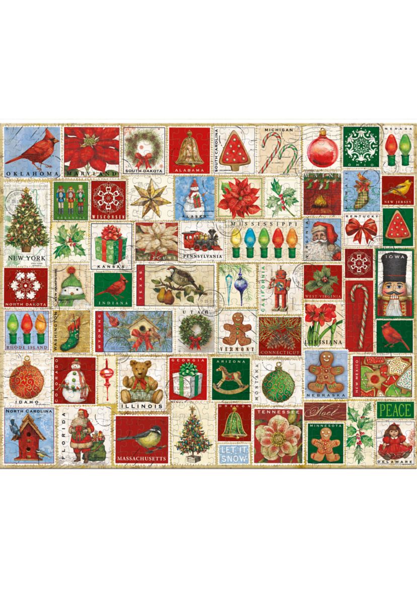 Vintage Stamps 12-Day Christmas Countdown Puzzle