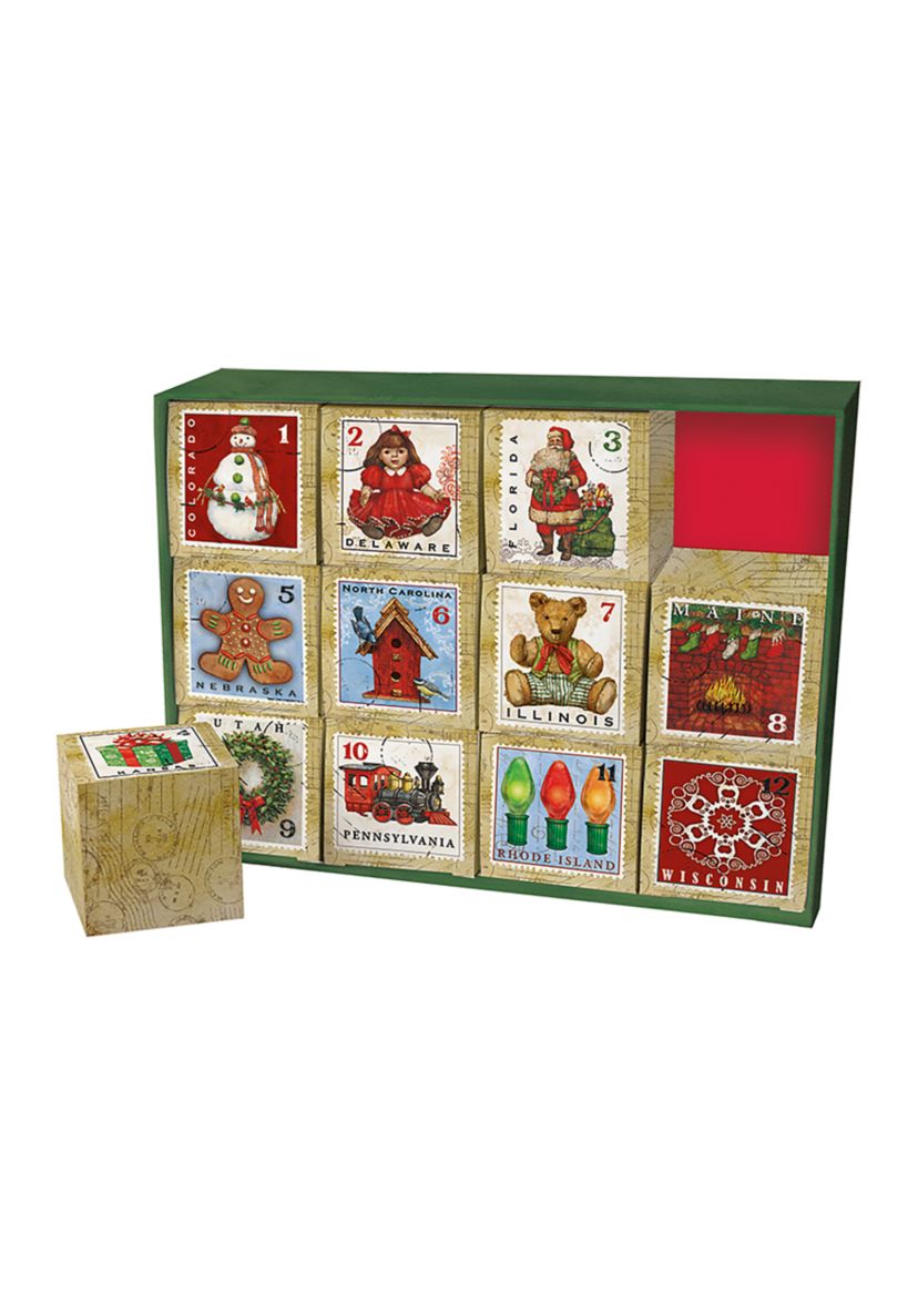 Vintage Stamps 12-Day Christmas Countdown Puzzle