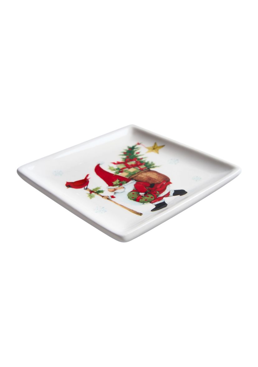 Holiday Gnome Tidbit Plates