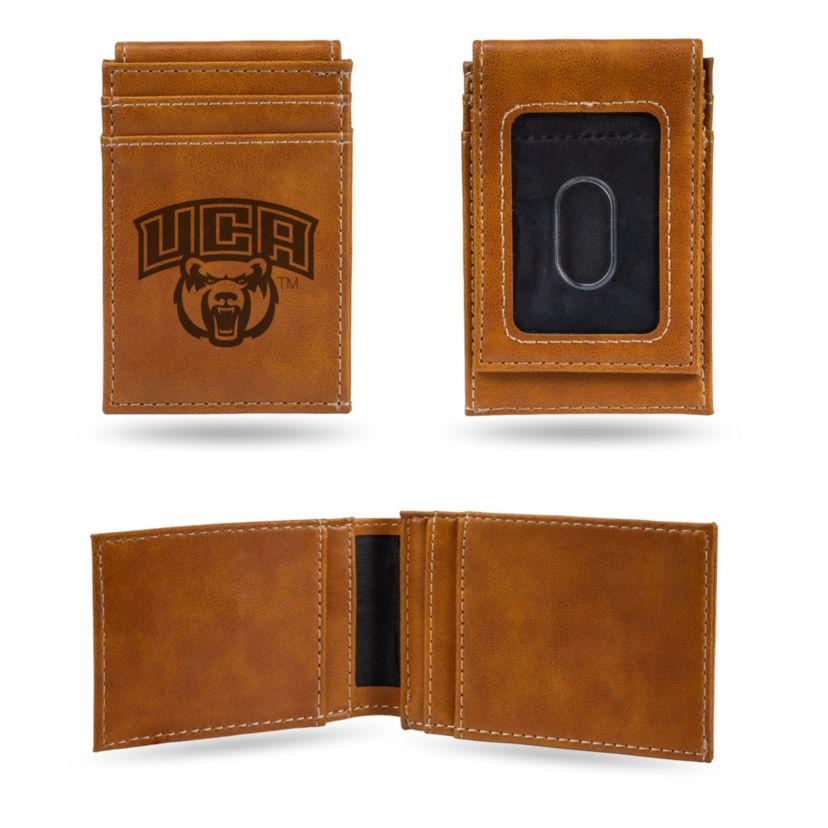 NCAA Central Arkansas Bears Brown Laser Engraved Front Pocket Wallet