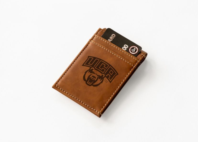 NCAA Central Arkansas Bears Brown Laser Engraved Front Pocket Wallet