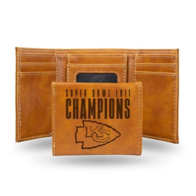 NFL Rico Industries Kansas City Chiefs 2023 Super Bowl Champions Laser Engraved Trifold Laser Engraved Tri-Fold Wallet - Men's Accessory -  0611407026939