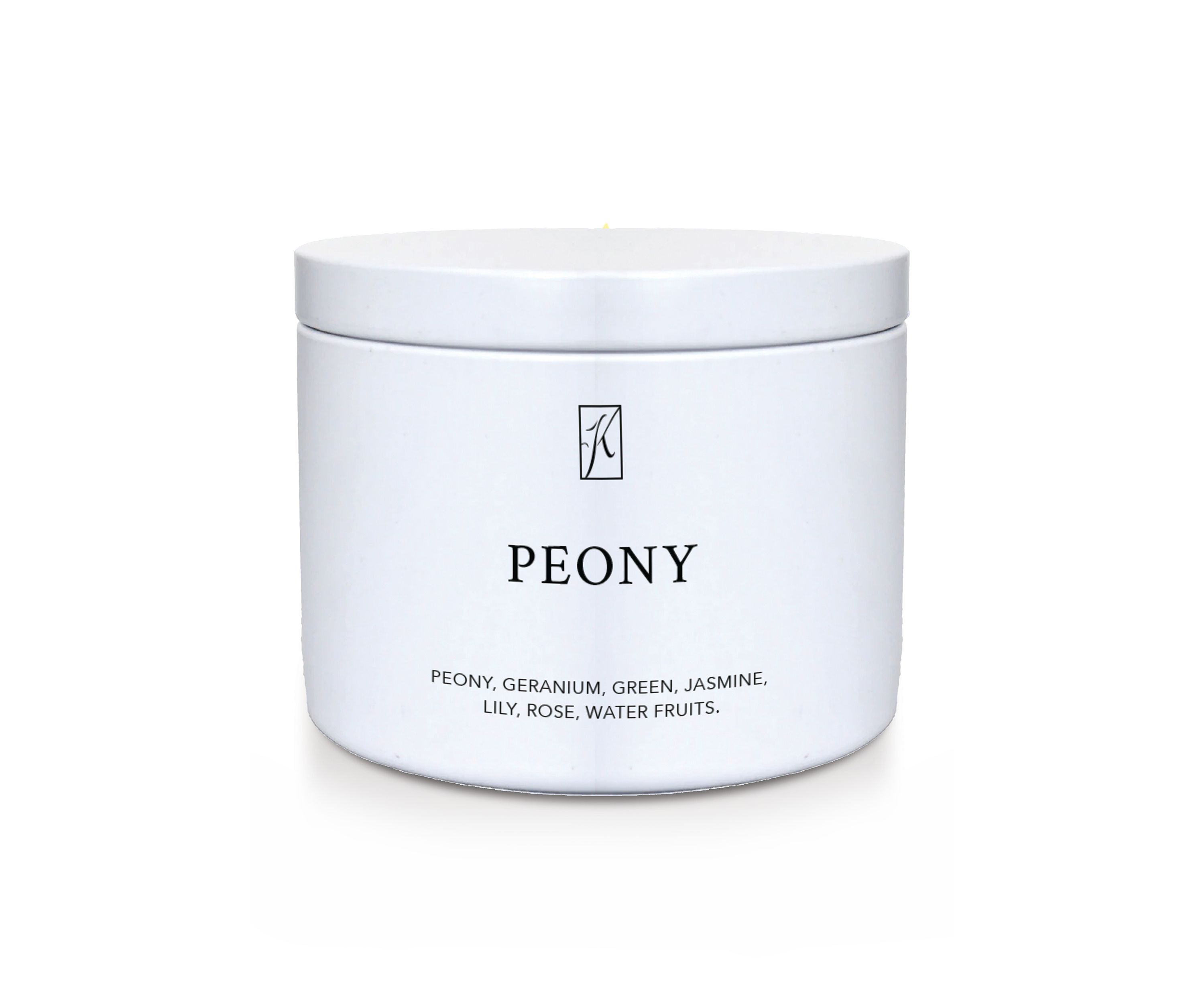 Peony Scented Tin Candle