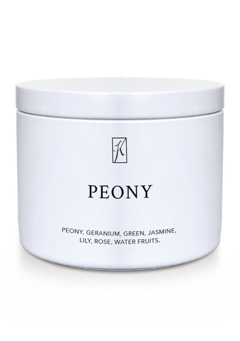 Peony Scented Tin Candle
