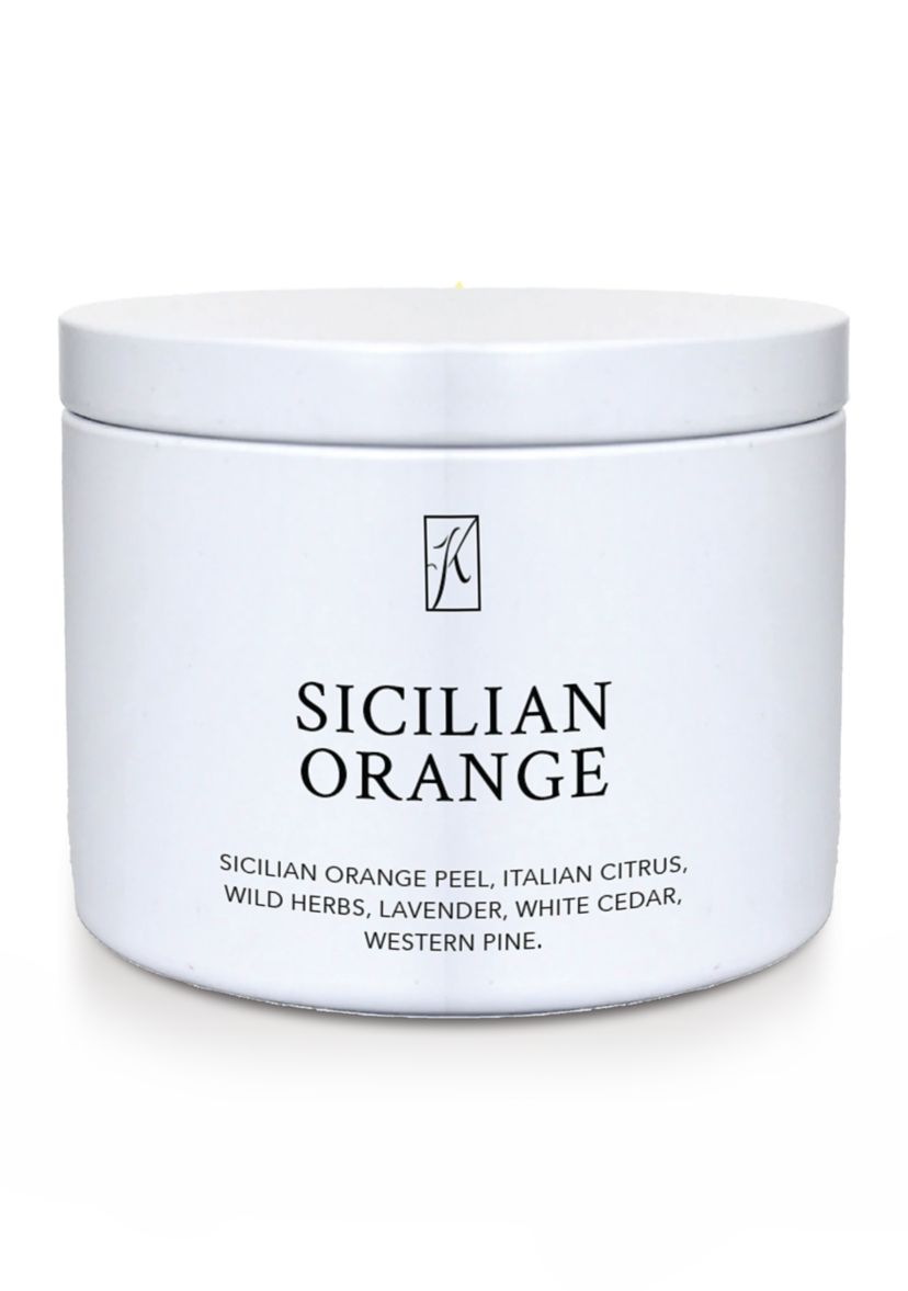 Sicilian Orange Scented Tin Candle
