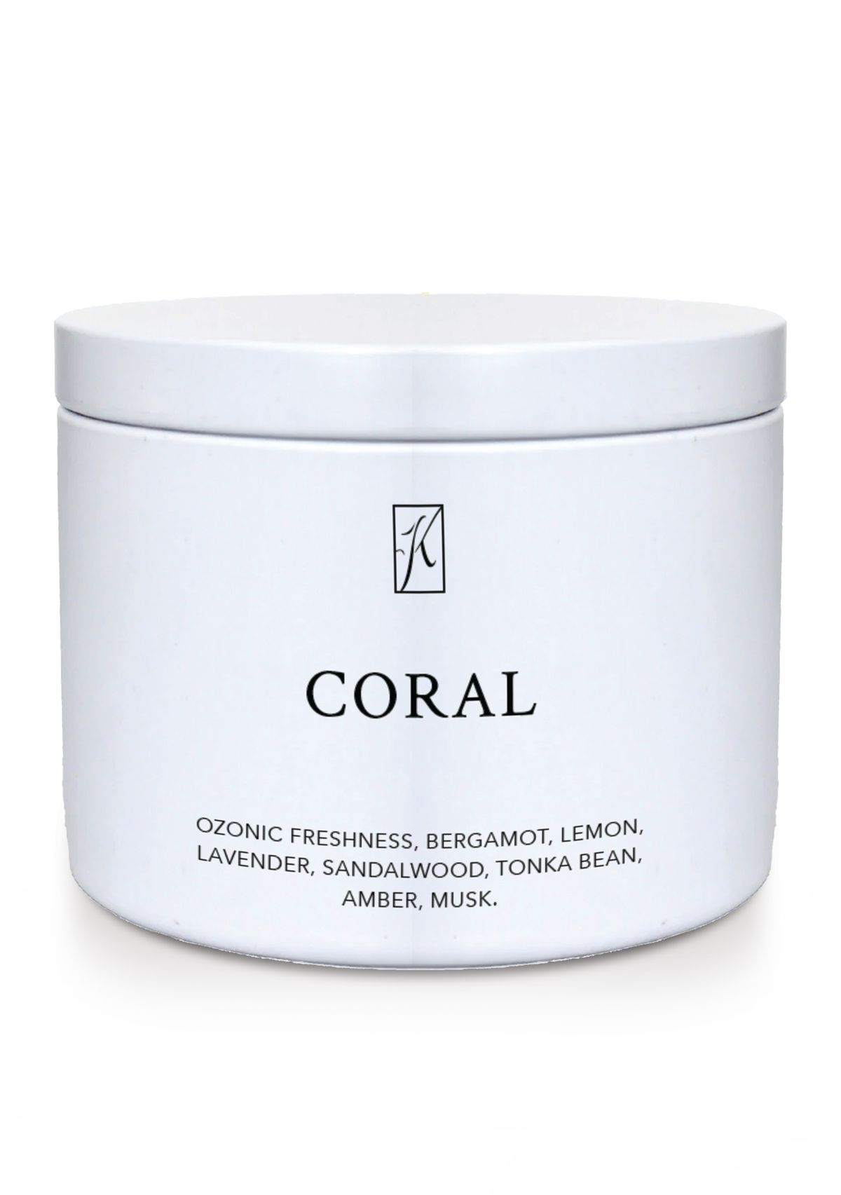 Coral Scented Tin Candle
