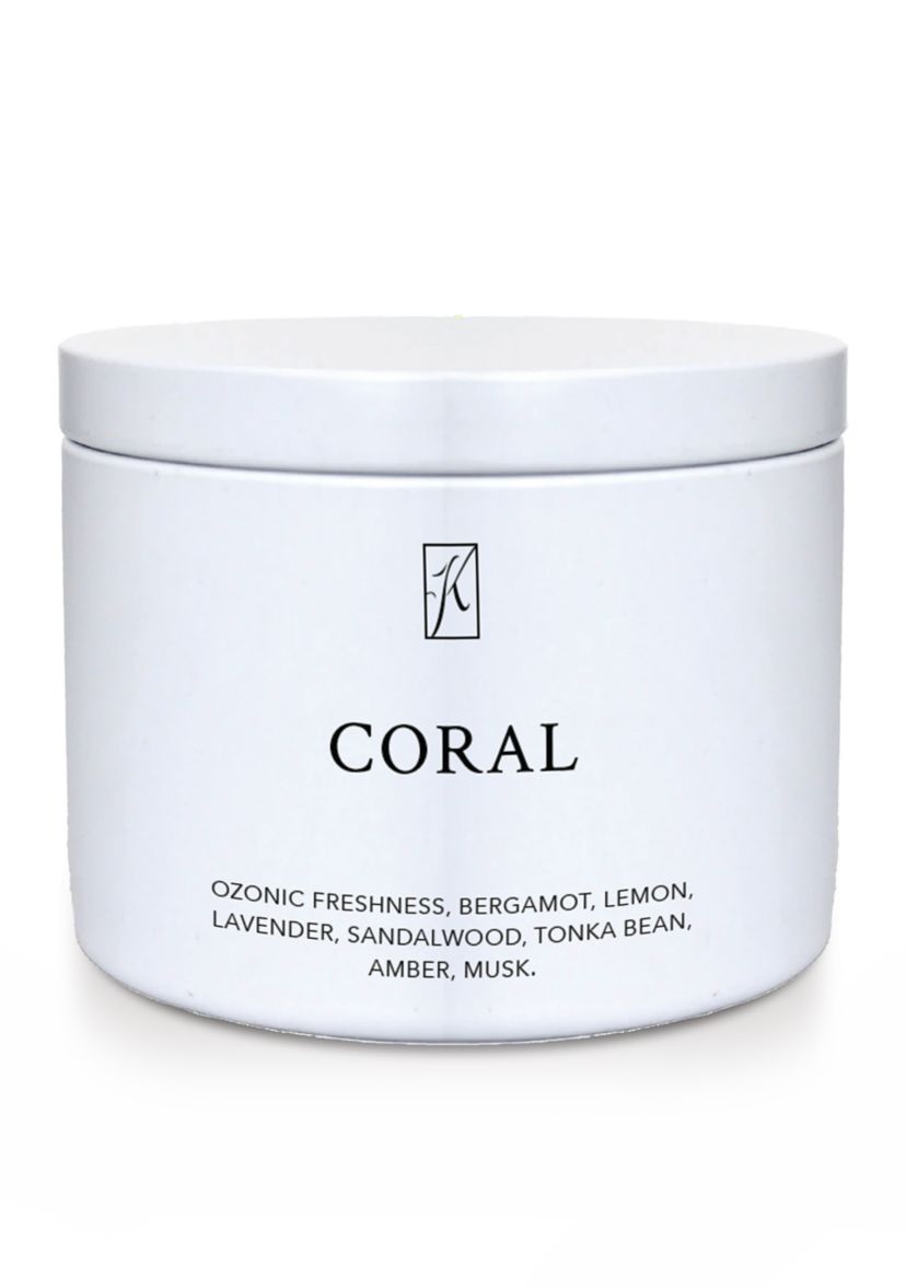 Coral Scented Tin Candle
