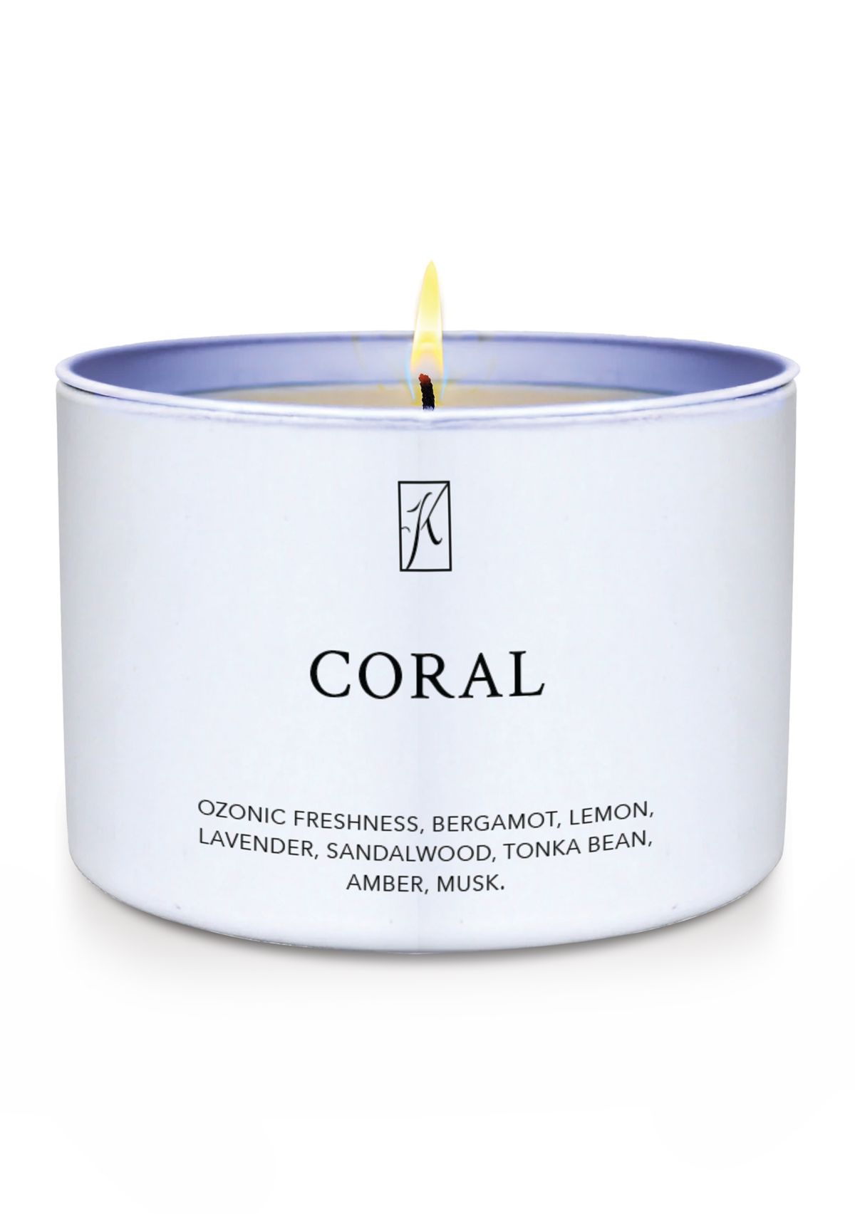 Coral Scented Tin Candle