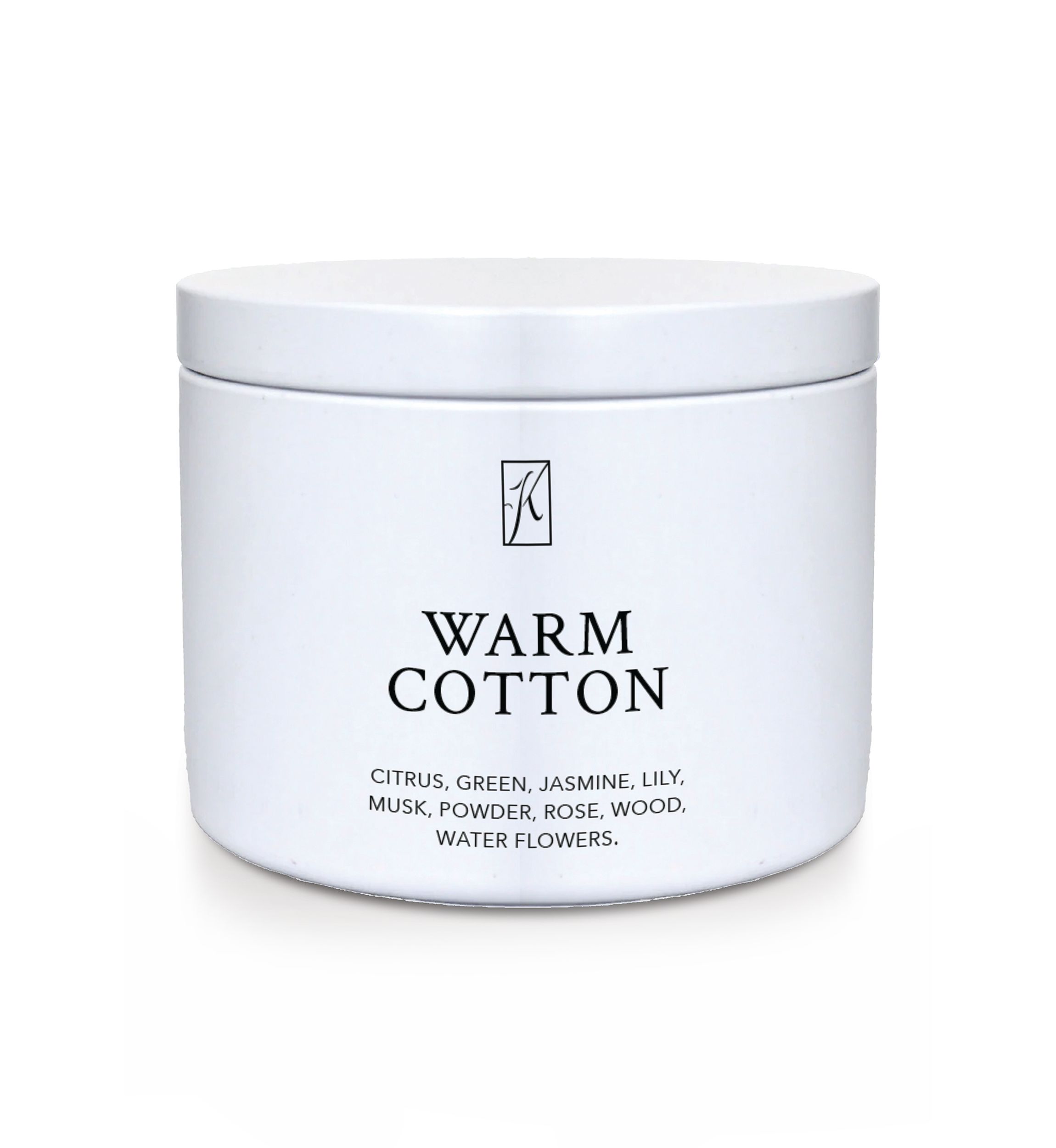 Warm Cotton Scented Tin Candle