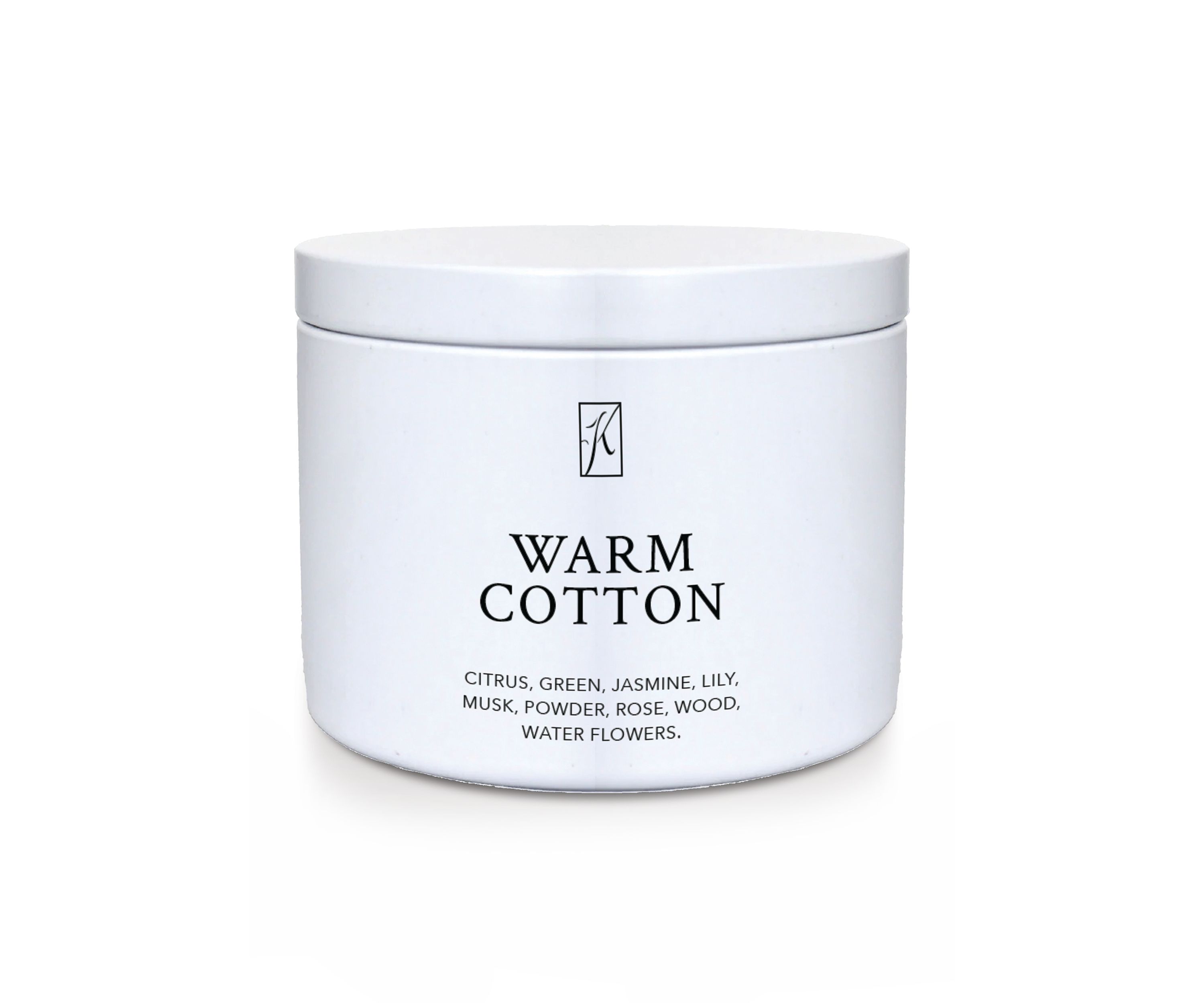 Warm Cotton Scented Tin Candle