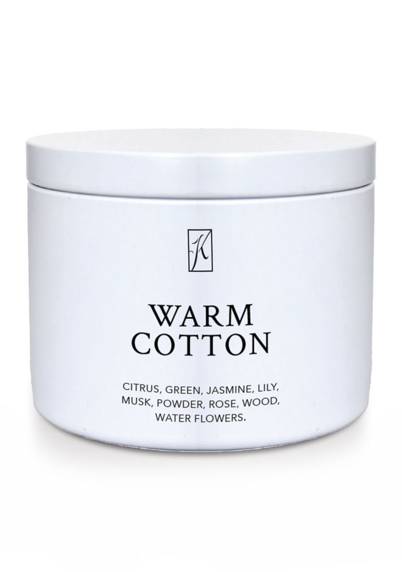 Warm Cotton Scented Tin Candle