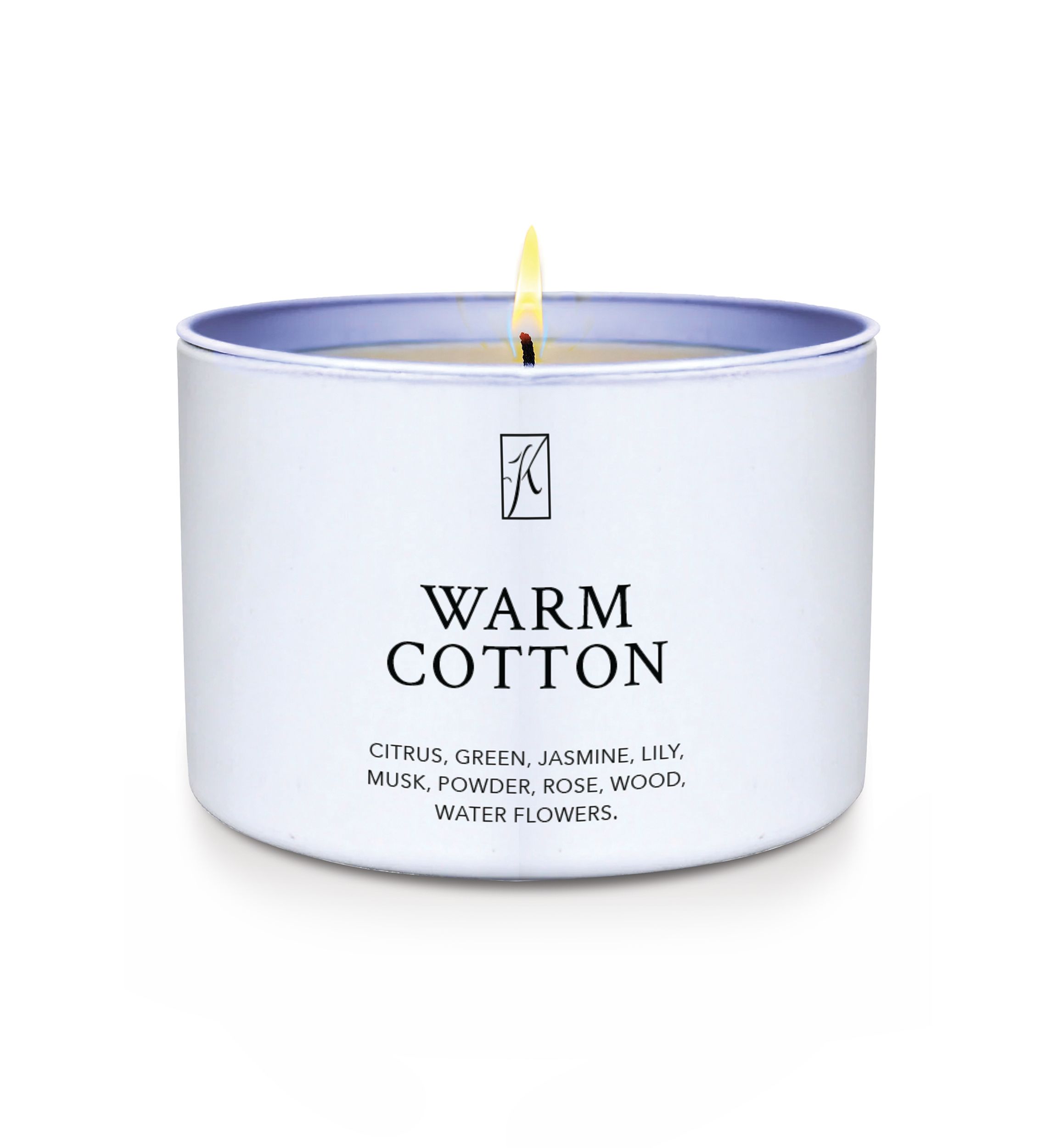 Warm Cotton Scented Tin Candle