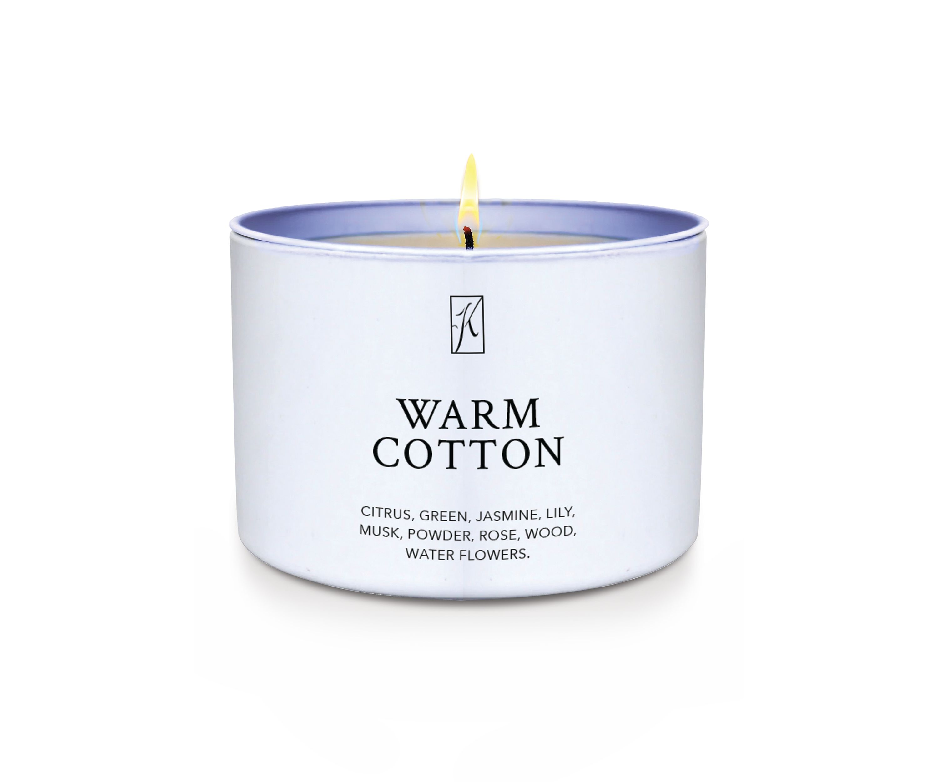 Warm Cotton Scented Tin Candle
