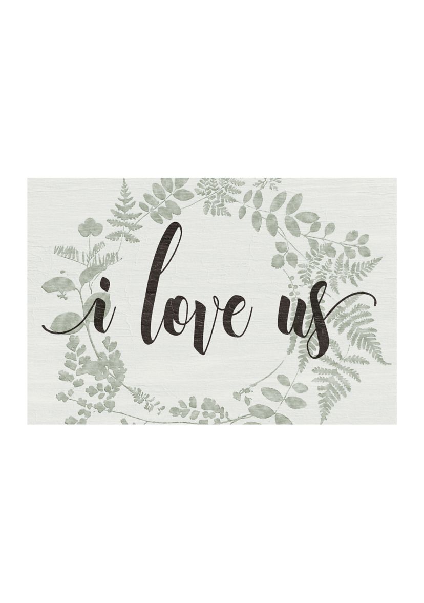 I Love Us Wall Plaque 