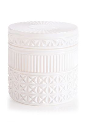 White Opal Gilded Faceted Jar- Volcano main image 0
