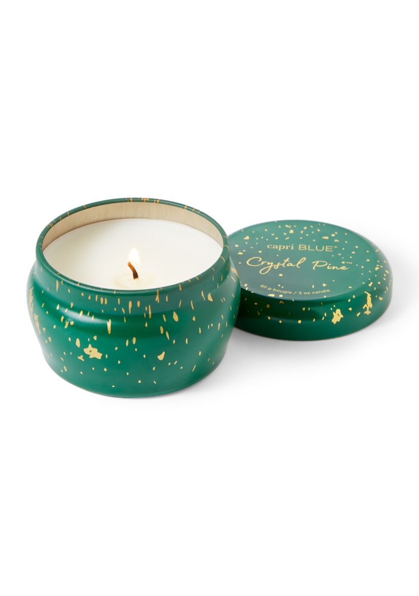 Crystal Pine Glimmer Mini Tin Candle