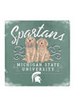 NCAA Michigan State Spartans 9x9 Canvas Wall Art Double Trouble