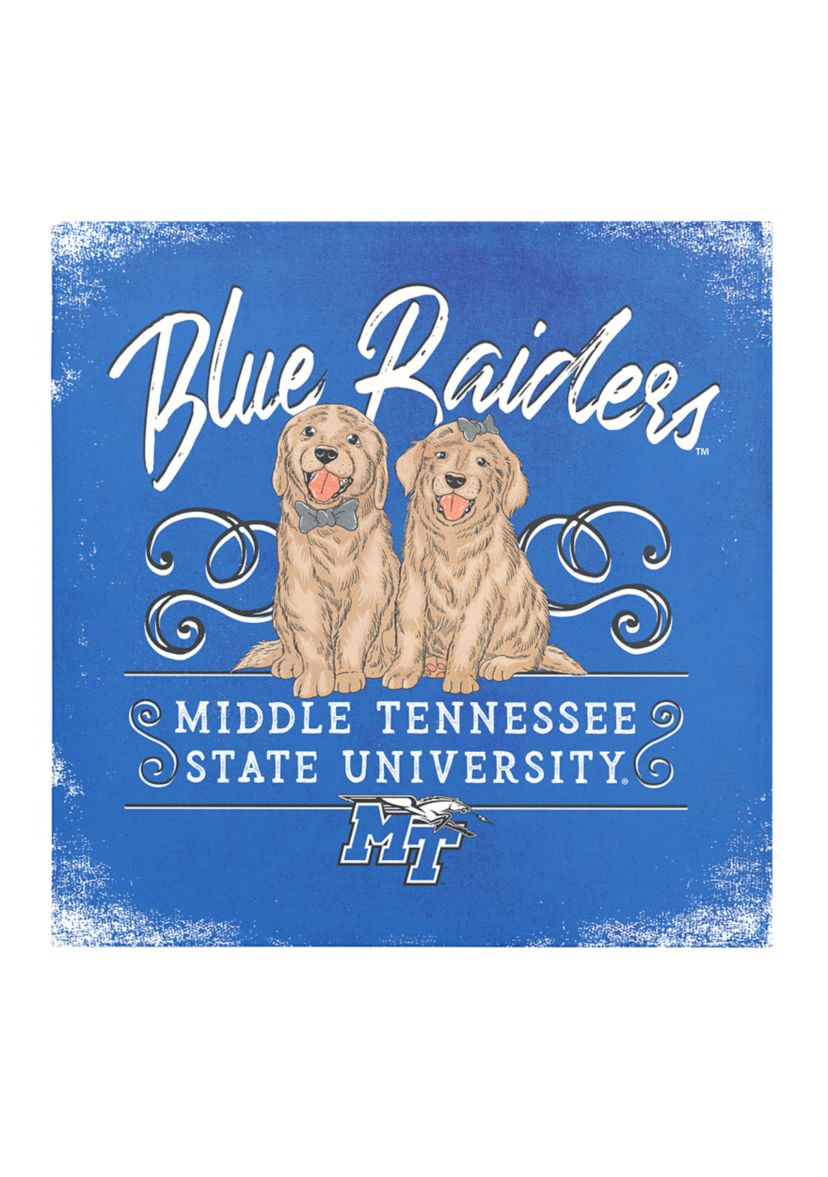 NCAA Middle Tennessee Blue Raiders 9x9 Canvas Wall Art Double Trouble