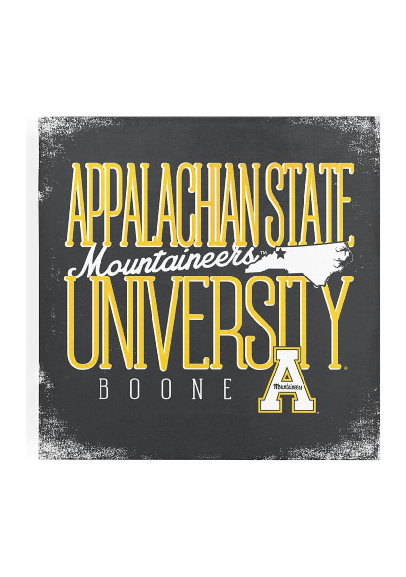  NCAA Appalachian State Mountaineers 9 in x 9 in in Canvas Wall Art Tall Type State