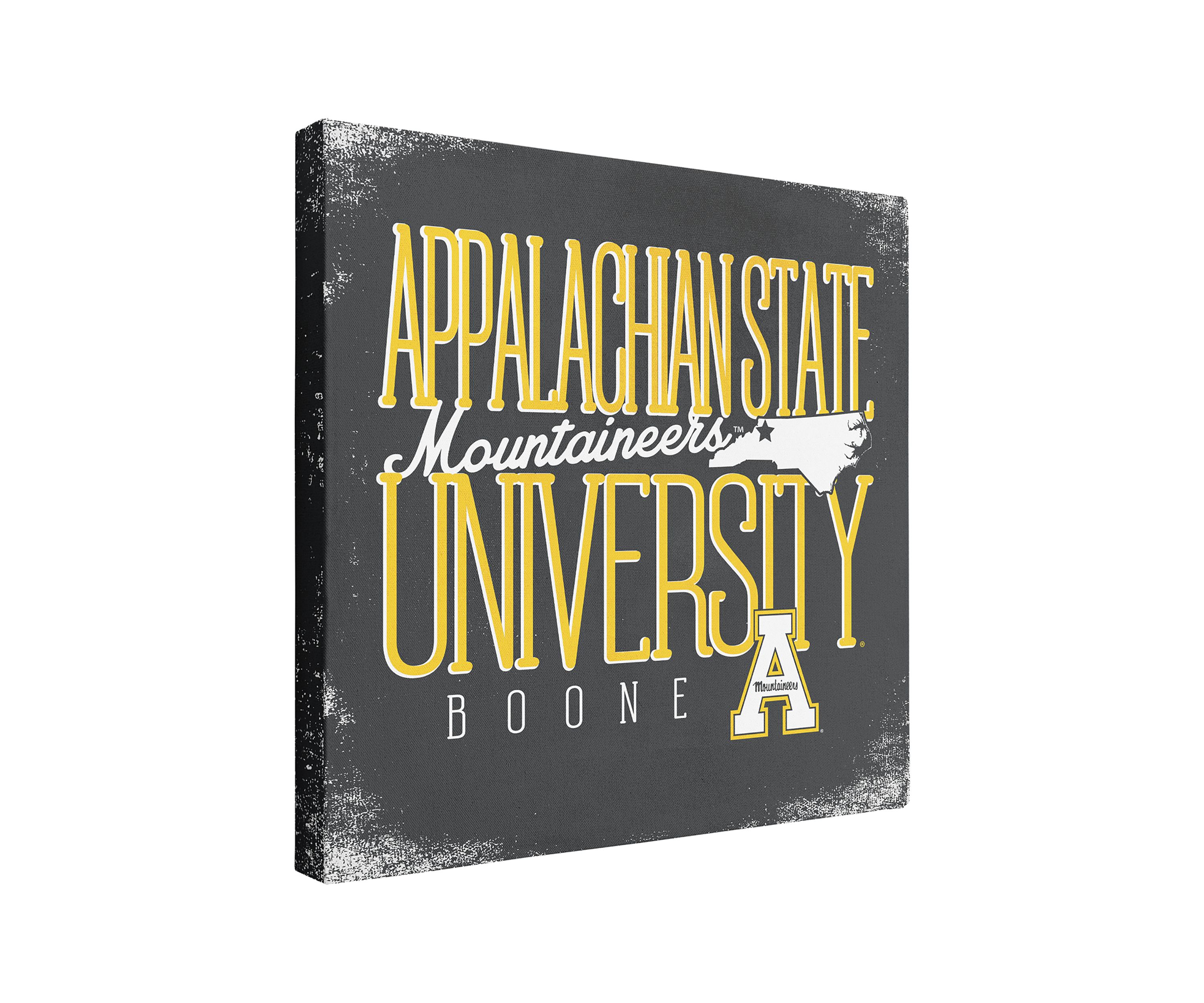  NCAA Appalachian State Mountaineers 9 in x 9 in in Canvas Wall Art Tall Type State