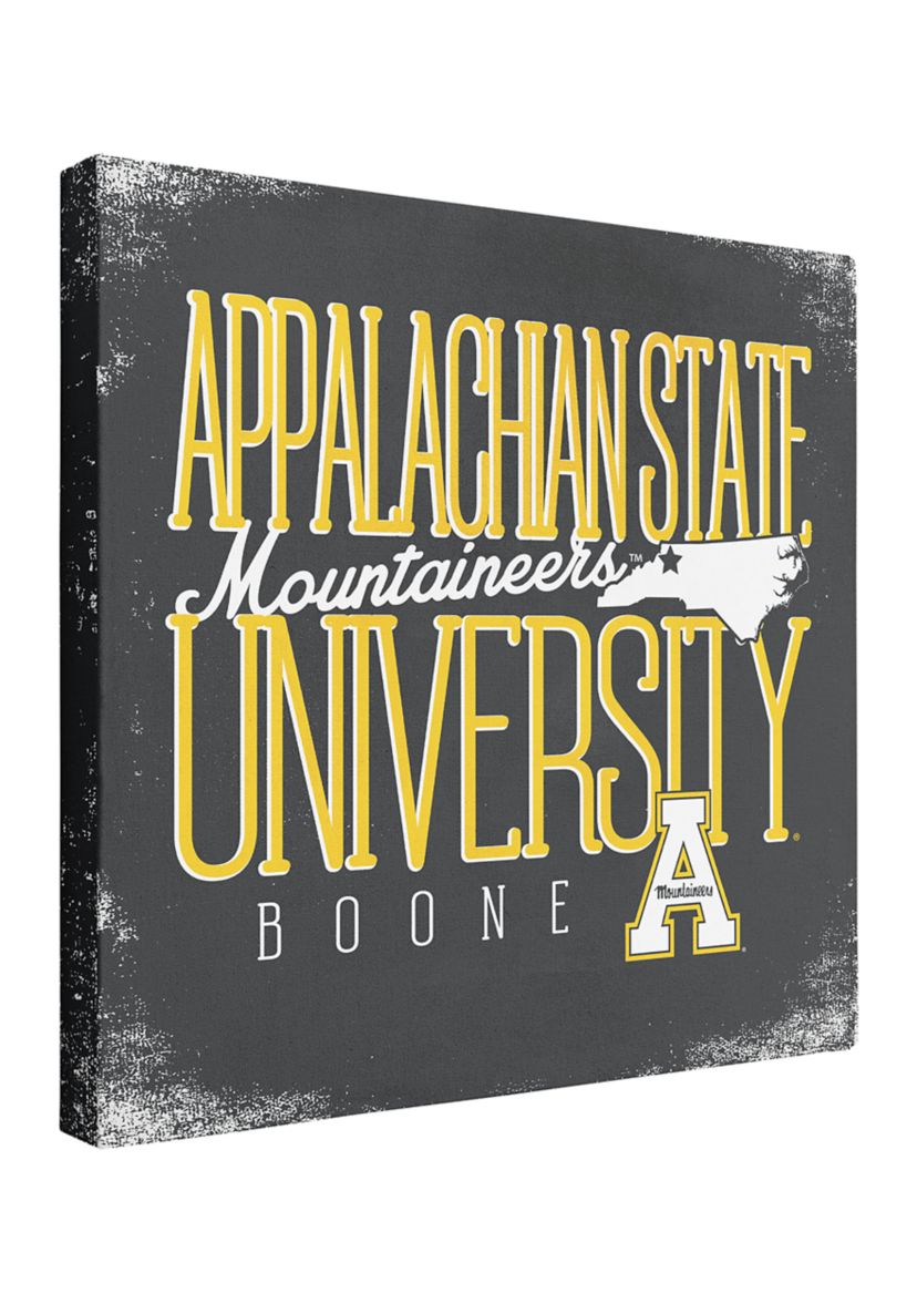  NCAA Appalachian State Mountaineers 9 in x 9 in in Canvas Wall Art Tall Type State