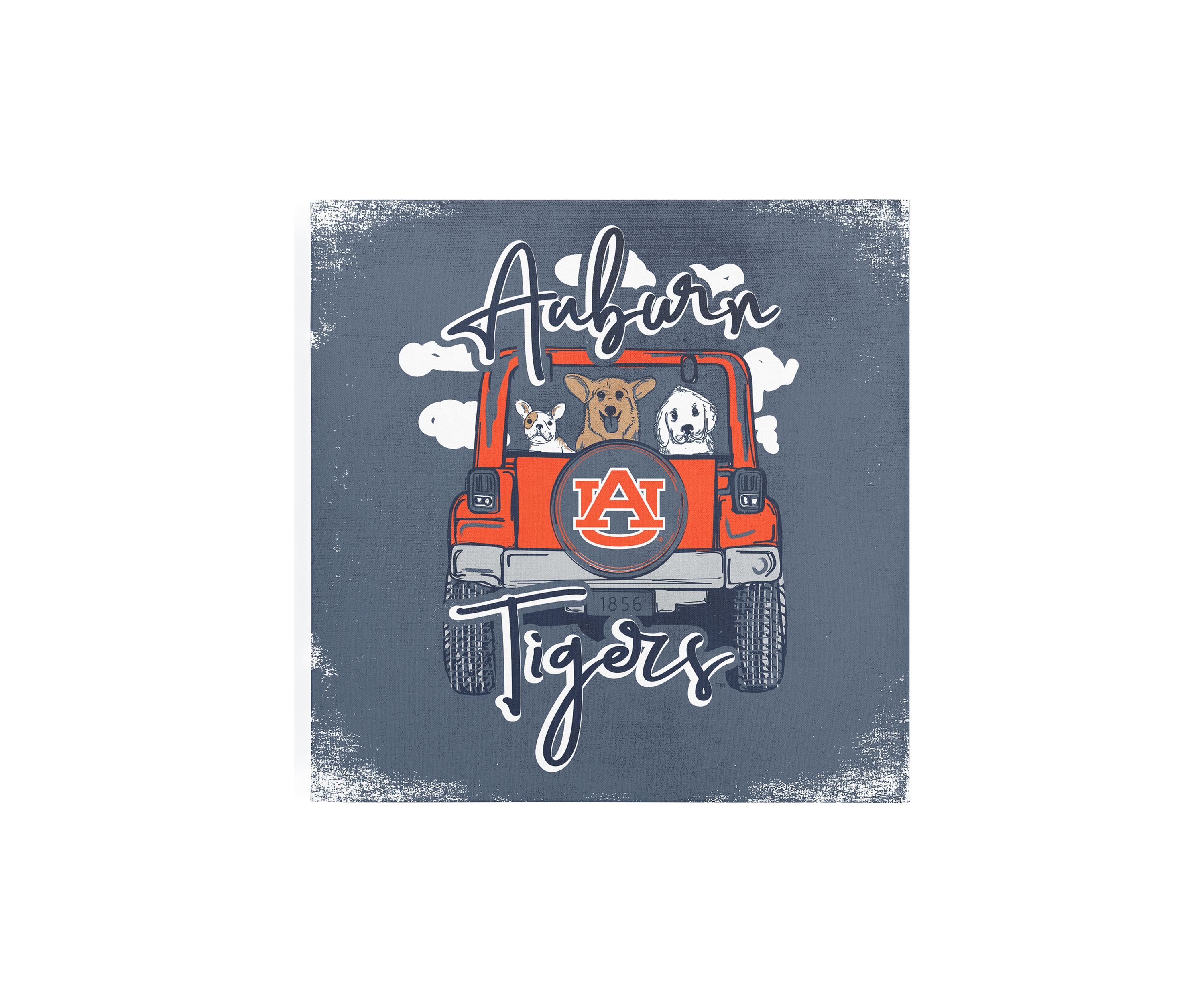 NCAA Auburn Tigers 9 in x 9 in Canvas Wall Art Jeep Friends