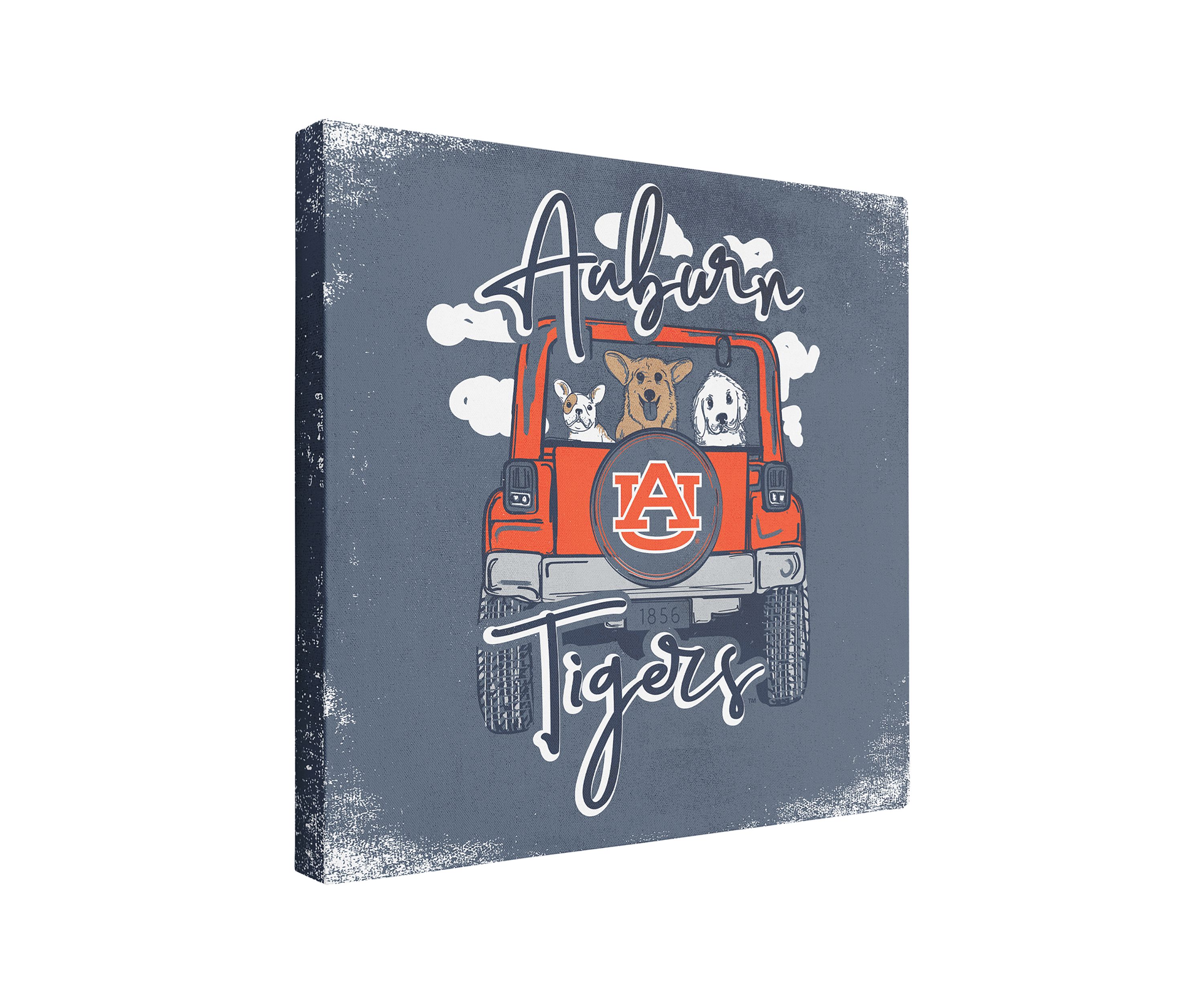 NCAA Auburn Tigers 9 in x 9 in Canvas Wall Art Jeep Friends