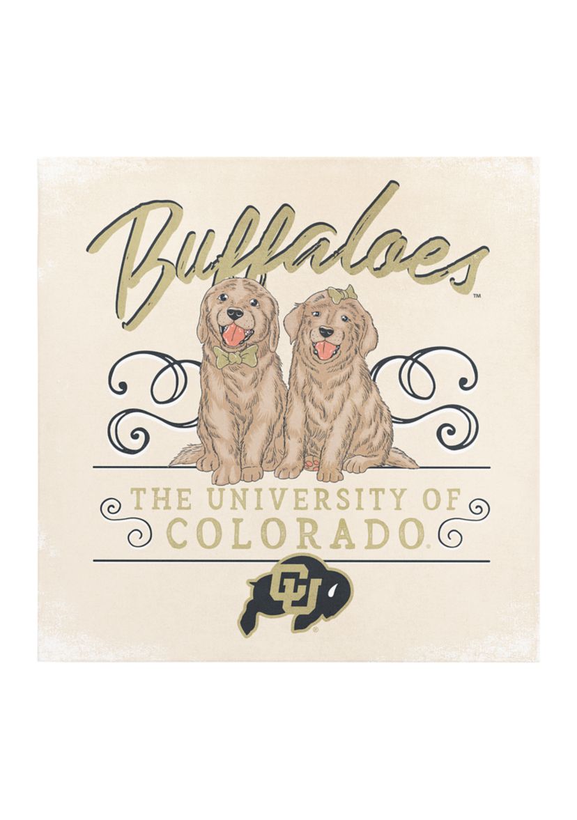 NCAA Colorado Buffaloes 9x9 Canvas Wall Art Double Trouble
