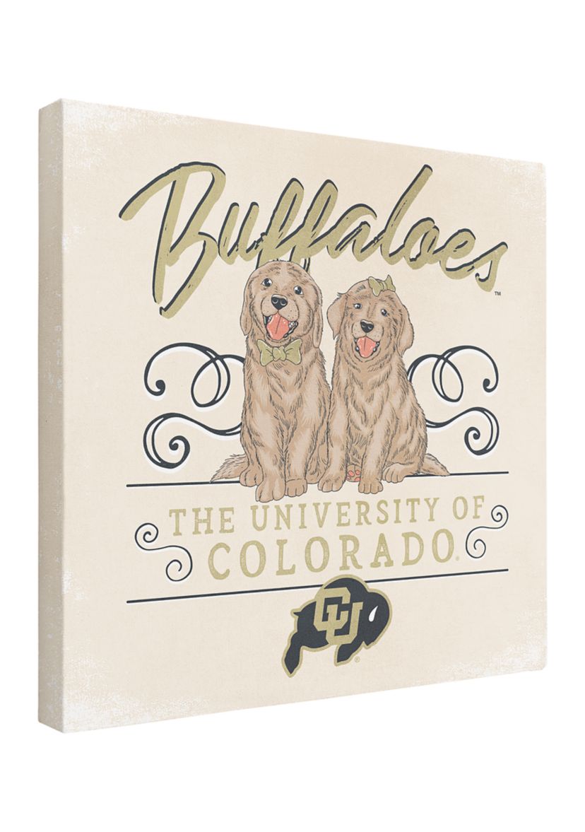 NCAA Colorado Buffaloes 9x9 Canvas Wall Art Double Trouble