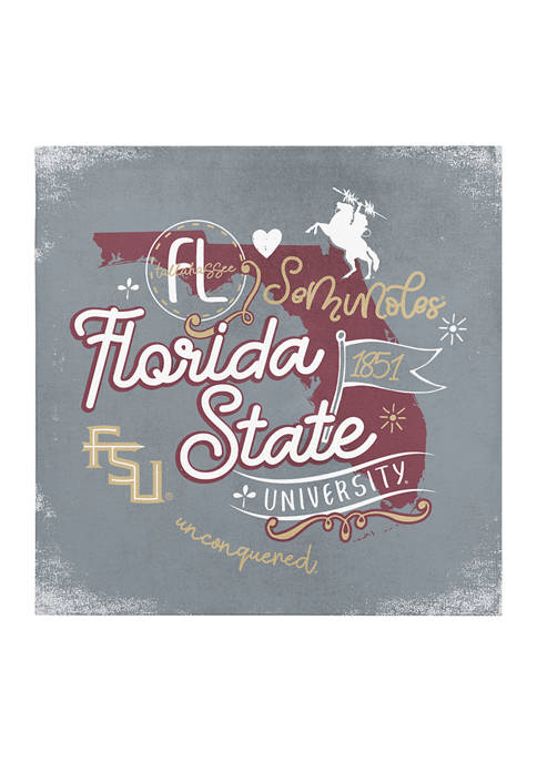 Image One NCAA Florida State Seminoles 9x9 Canvas