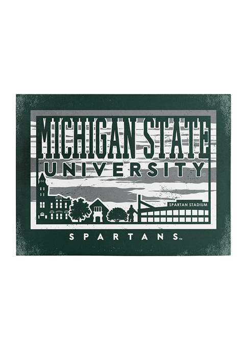 Image One NCAA Michigan State Spartans 9x12 Canvas