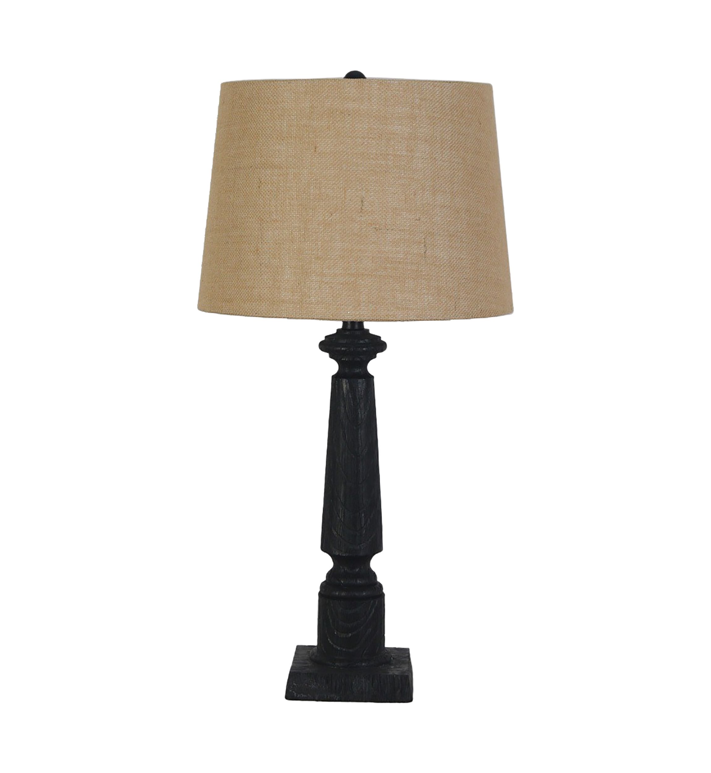 Black Turned Lamp 