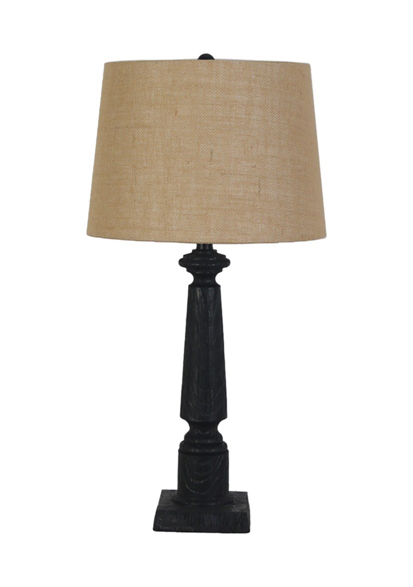 Black Turned Lamp 
