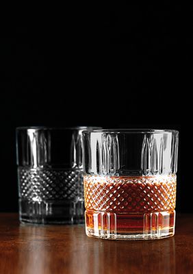 NCAA Louisville Cardinals Adult Set of 2 - 14 oz Double Old Fashion Glasses Deep Etch Engraved, One size, Clear