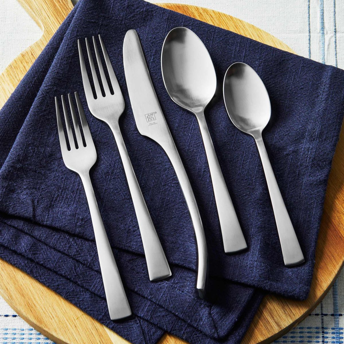 Bellasera 45pc Satin 18/10 Stainless Steel Flatware Set Matte