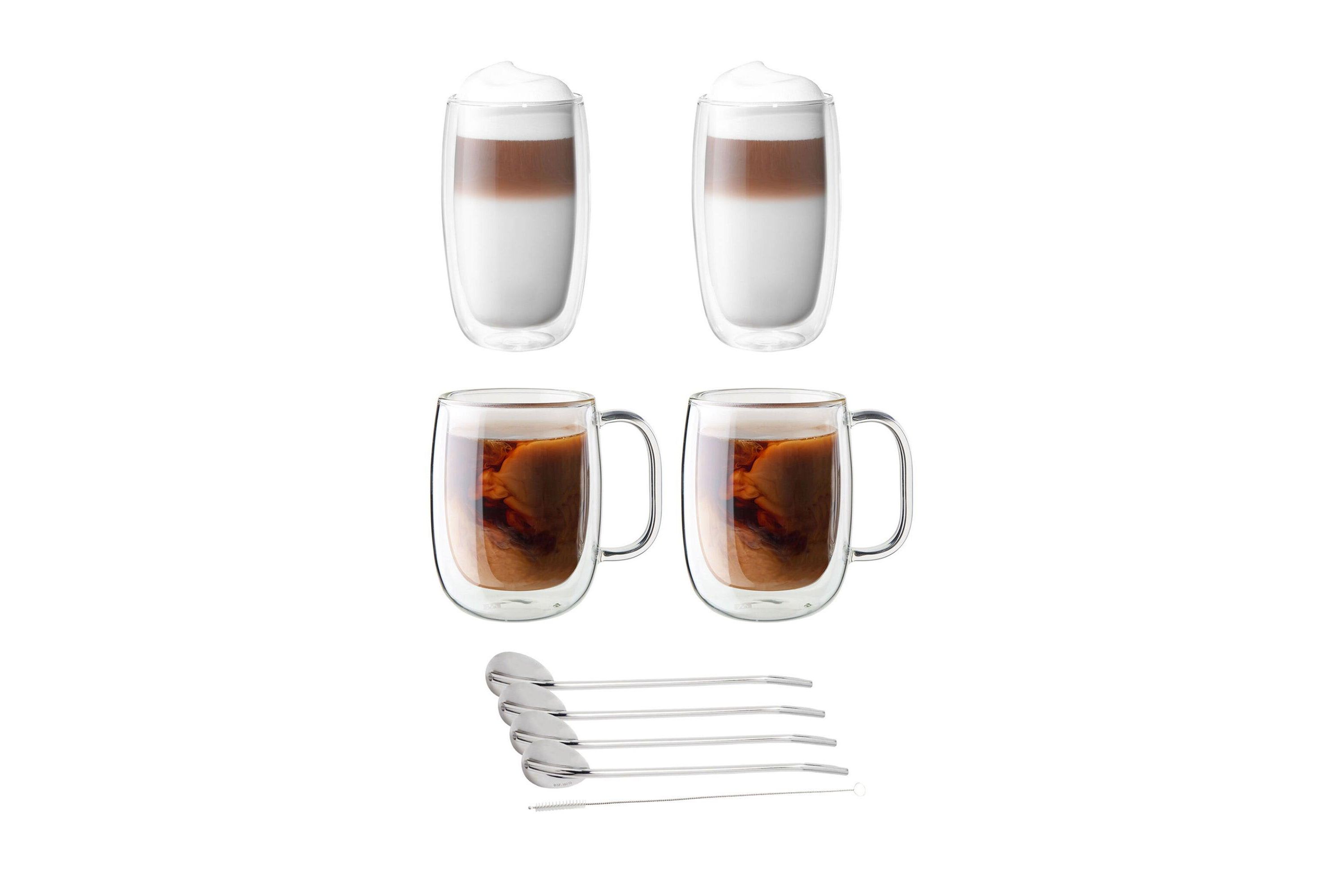 Sorrento 9pc Double Wall Coffee & Beverage Set