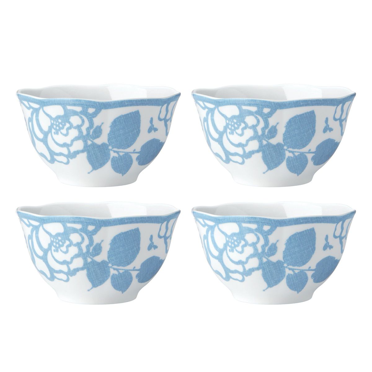 Butterfly Meadow Cottage 4-Piece Rice Bowls