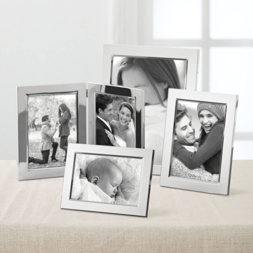 Classic Silverplate 5" x 7" Double Photo Frame