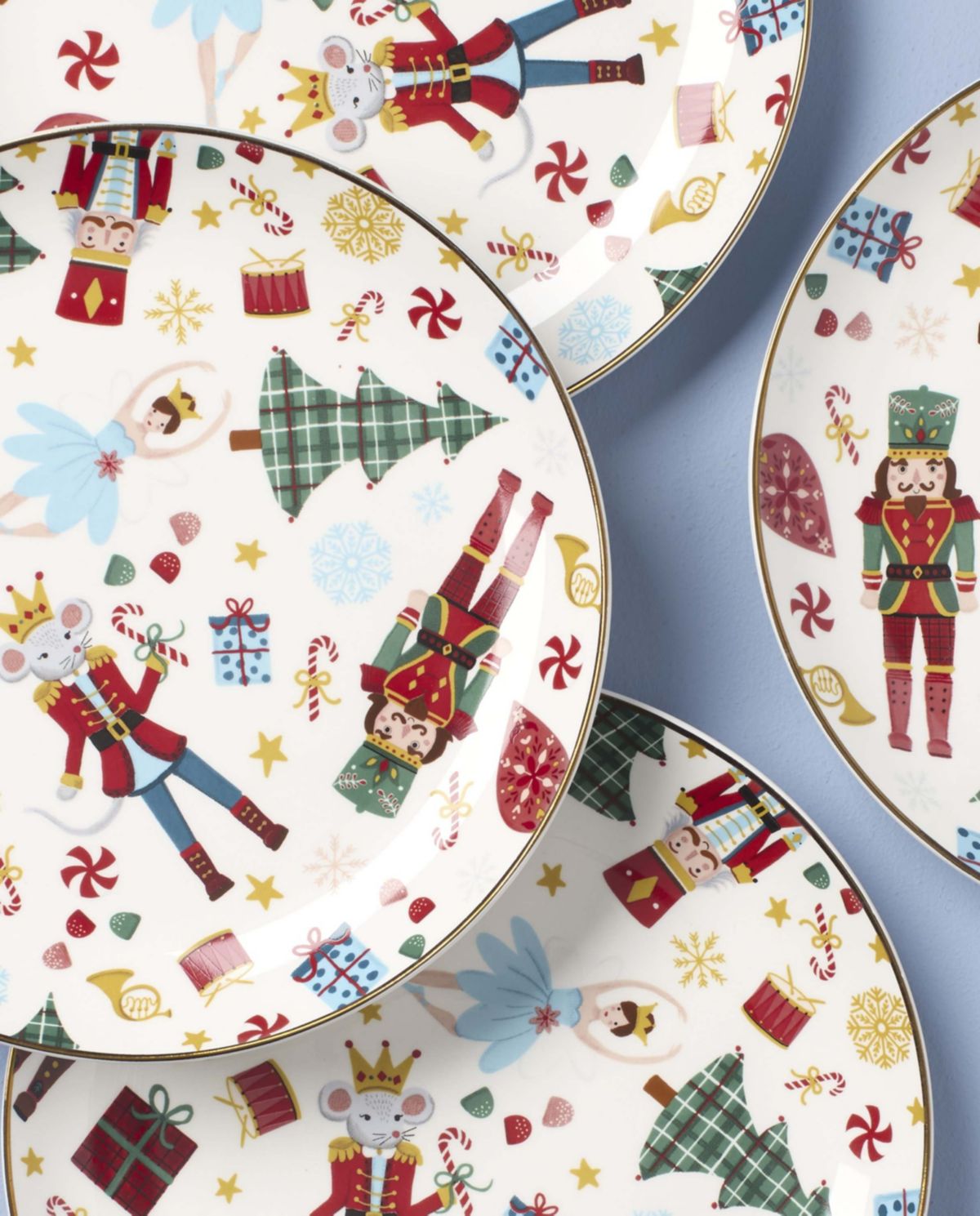 Nutcracker Ballet Accent Plates, Set of 4